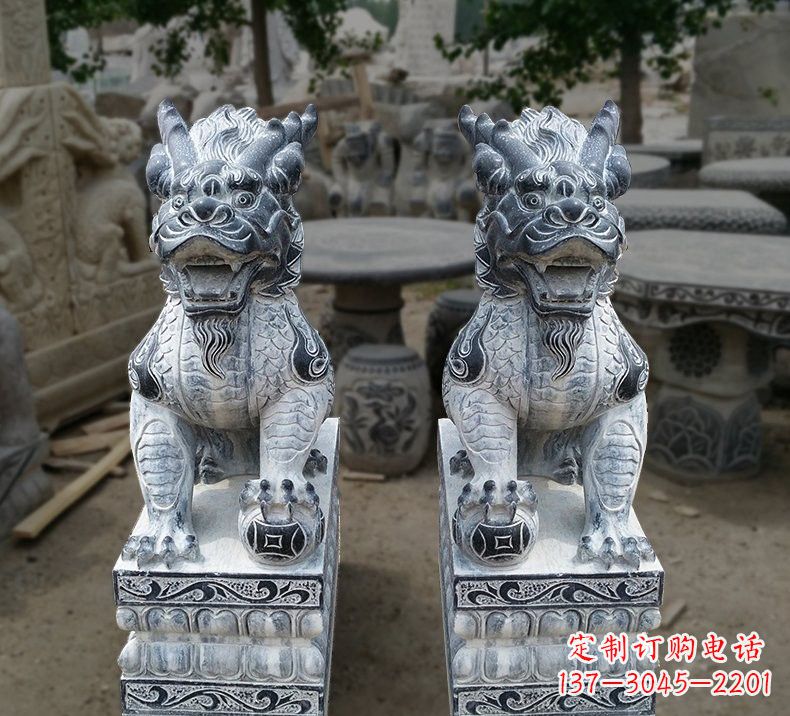 南通传统工艺仿古麒麟雕塑