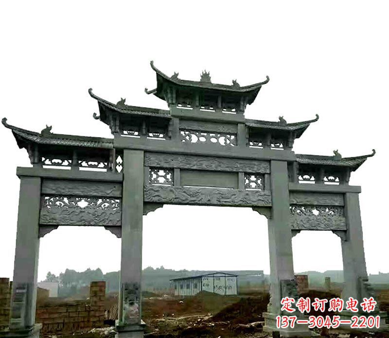 南通中领雕塑精美牌坊石雕,高品质时尚艺术
