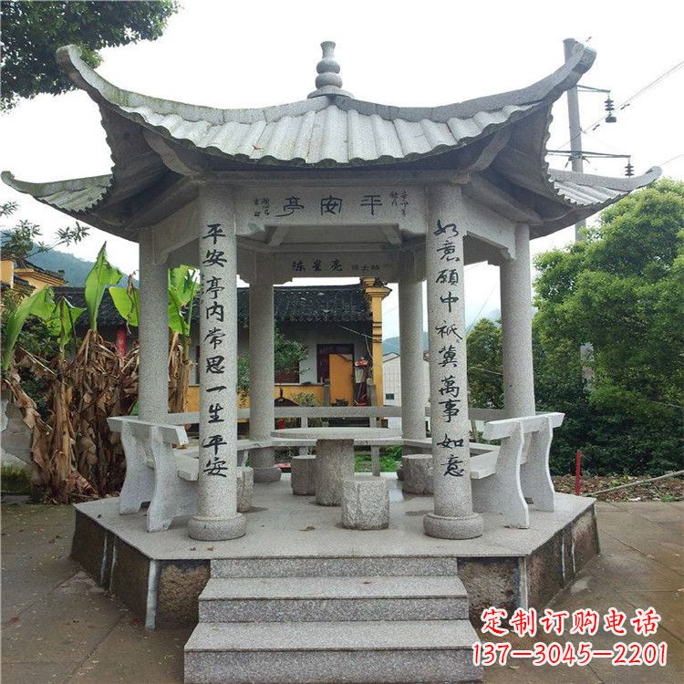 南通精美大理石凉亭雕塑
