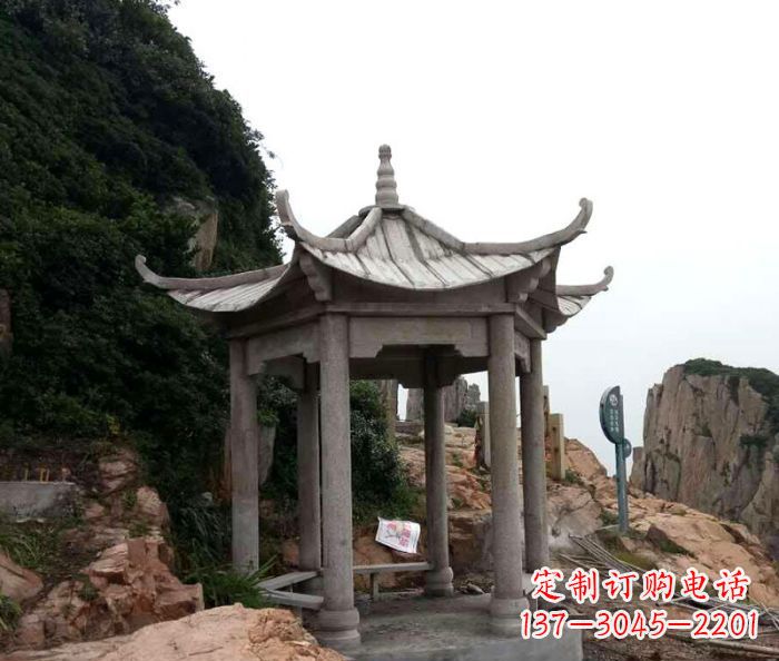 南通风格独特的仿古凉亭石雕