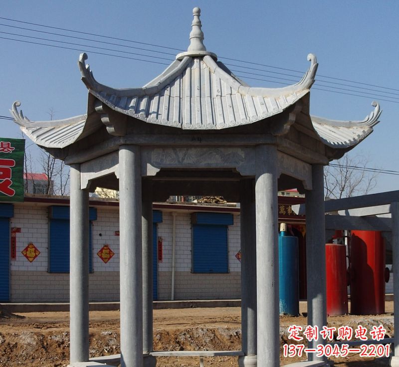 南通精美仿古石雕凉亭