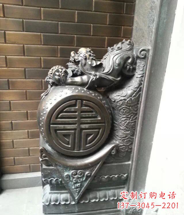 南通精美仿古门墩铜雕