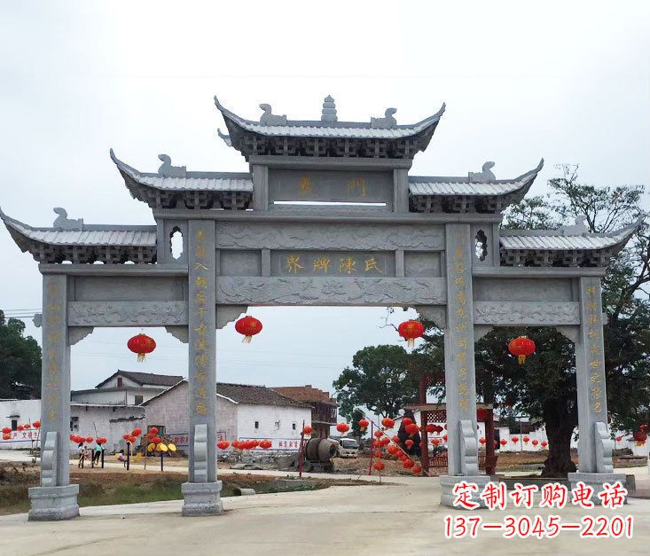 南通精美仿古牌坊石雕