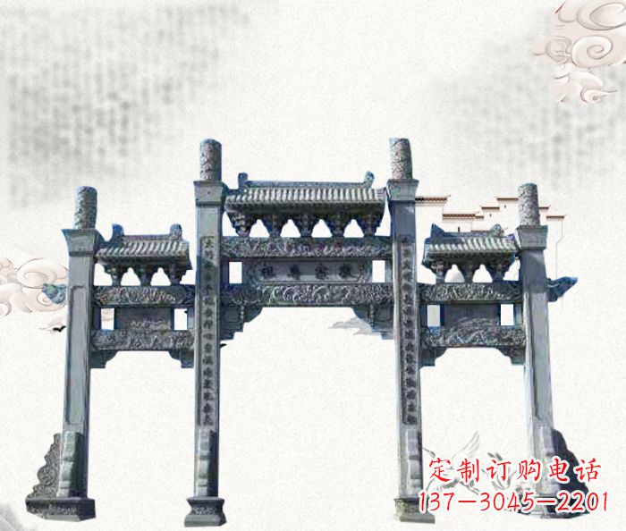 南通精美仿古牌坊雕塑