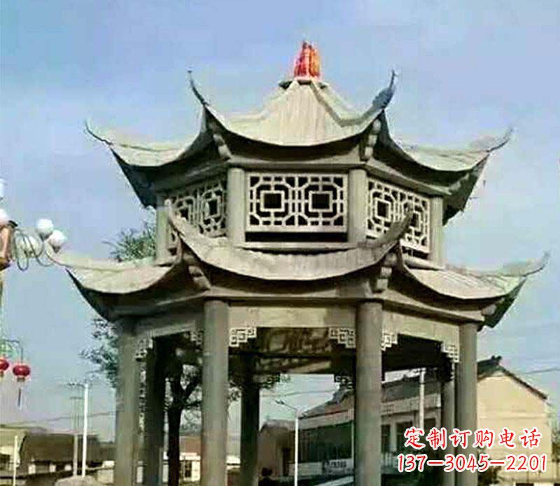 南通精美仿古石凉亭雕塑