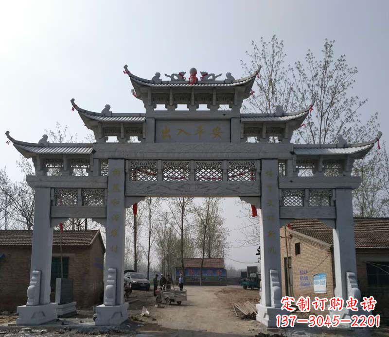 南通仿古石牌坊石雕