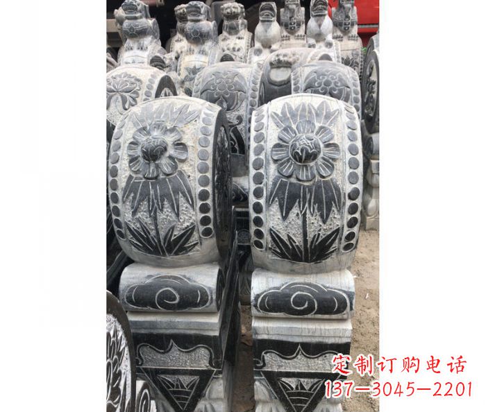 南通仿古石门墩镇宅抱鼓石雕塑