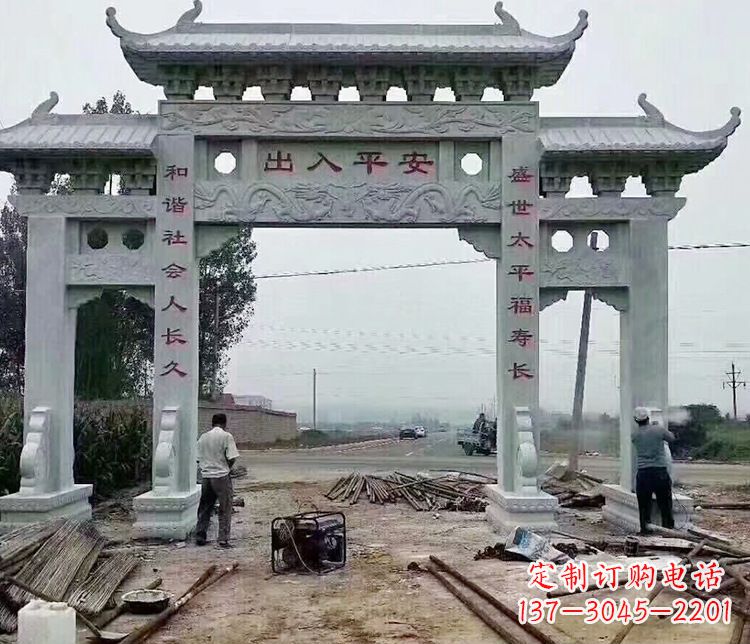 南通仿古石牌坊石雕