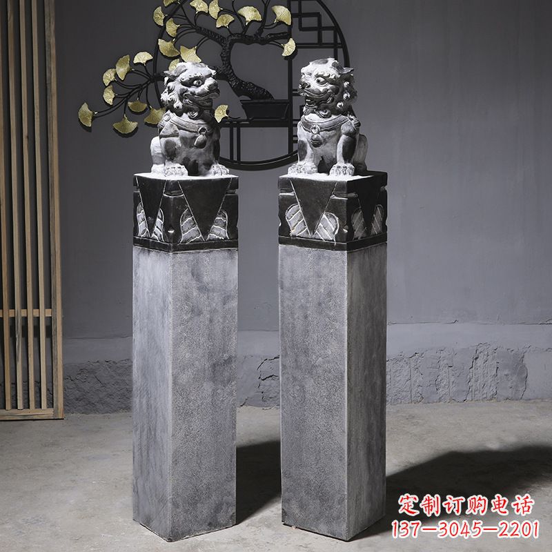 南通仿古石狮子雕塑