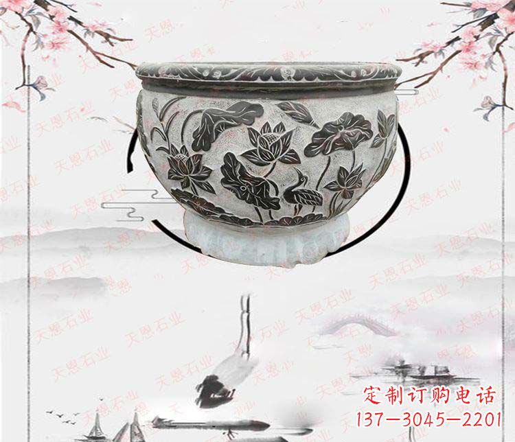 南通仿古石水缸石浮雕石雕