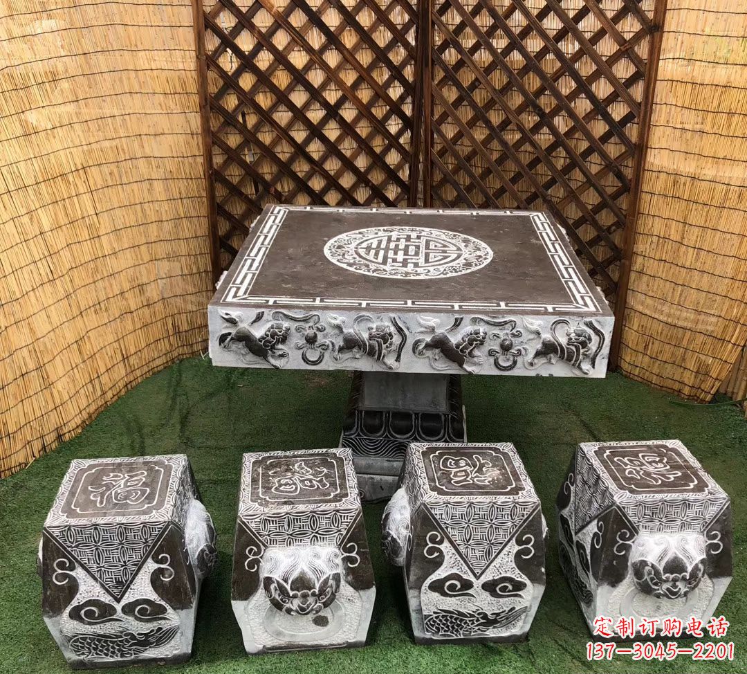 南通仿古石桌凳公园景观石雕