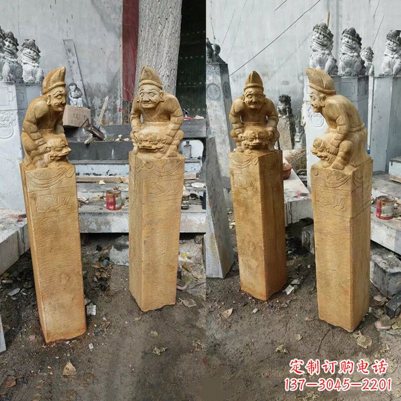 南通经典仿古拴马桩雕塑