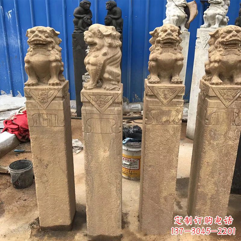 南通仿古拴马桩石雕塑——傅雕你的精美时光