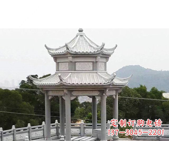 南通仿古双层石雕凉亭