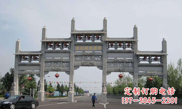 南通精美仿古石雕牌坊雕塑