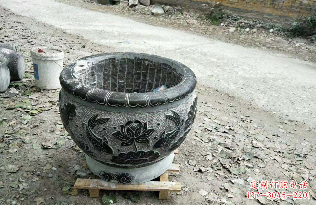 南通高雅的仿古圆形水缸石雕