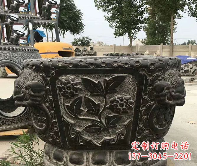 南通仿古招财石雕水缸