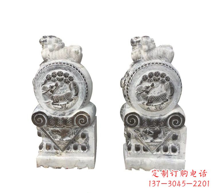南通仿古雕塑狮子抱鼓石