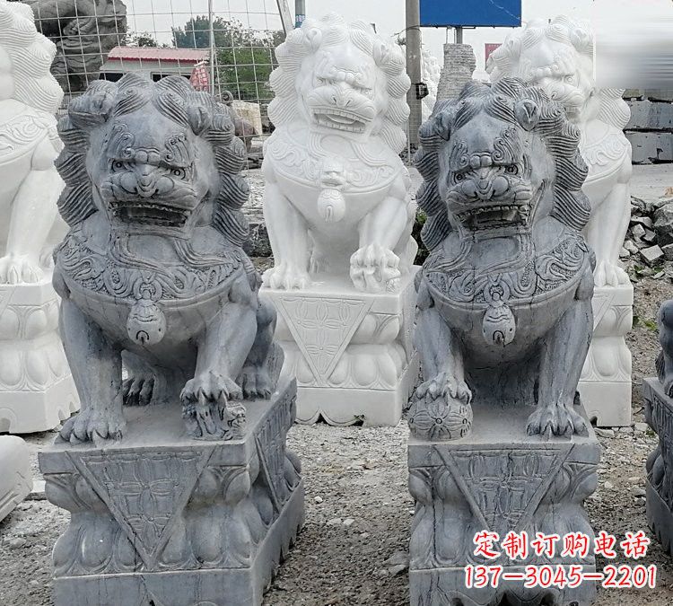 南通仿古青石狮子塑像