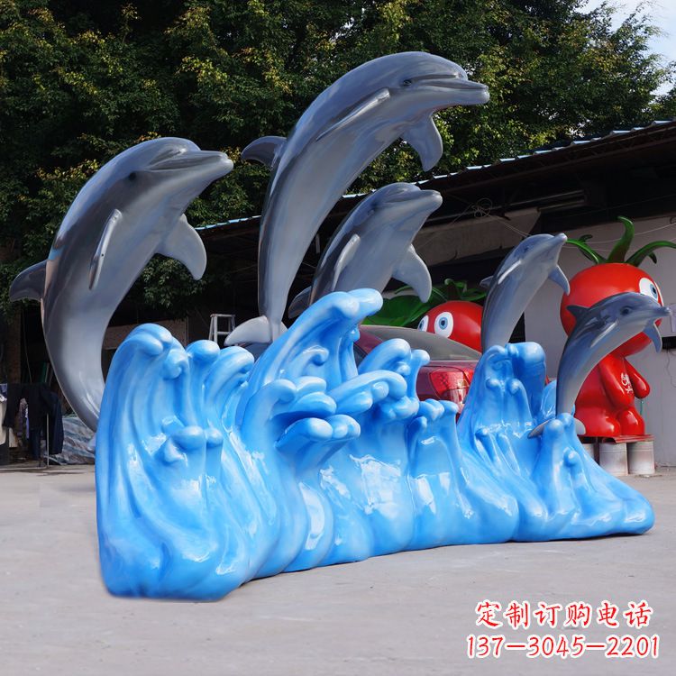南通仿真海豚玻璃钢雕塑