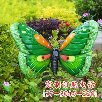 南通精致魅力的绿色蝴蝶雕塑
