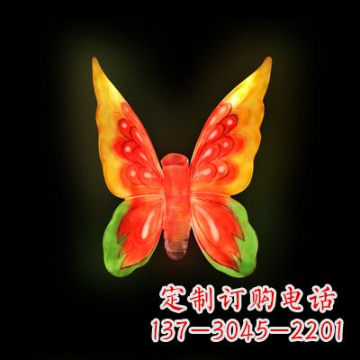 南通精美小号黄色发光蝴蝶雕塑