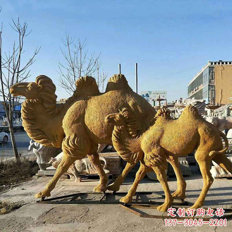 南通仿真骆驼玻璃钢雕塑