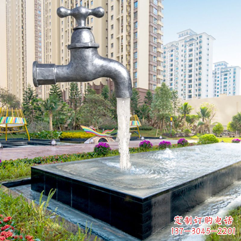 南通仿真水龙头流水喷泉雕塑