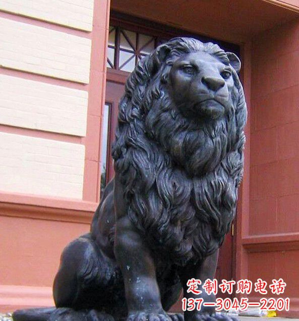 南通非洲狮子铜雕塑