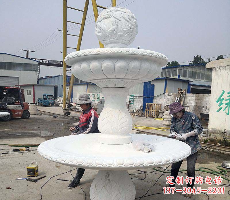 南通风水球喷泉石雕1