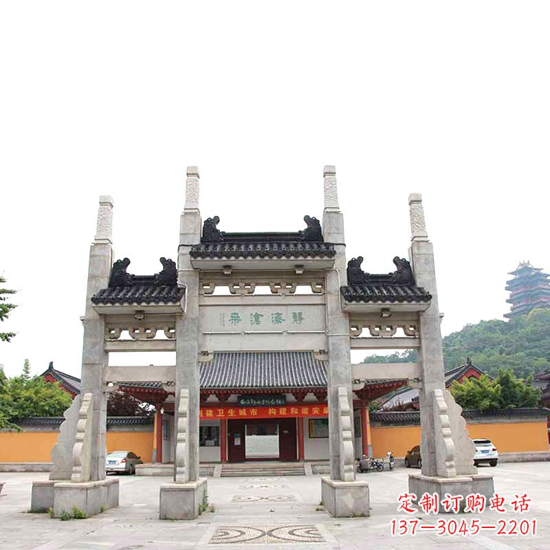 南通艺术镶嵌石牌坊雕塑