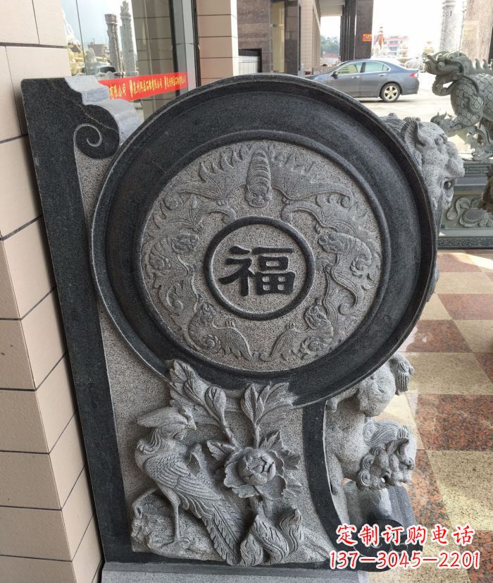 南通福字抱鼓石招财石门墩