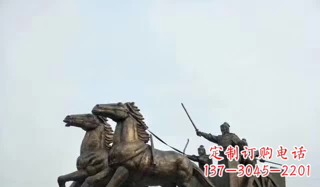 南通赶马车人物铜雕
