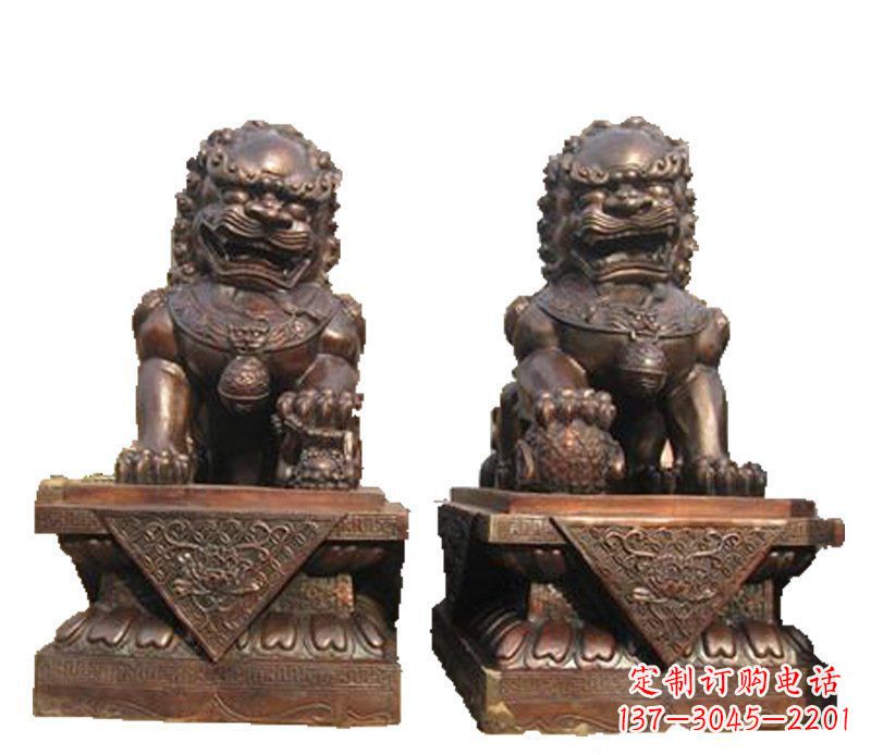 南通公司汇丰狮子铜雕塑摆件 (2)