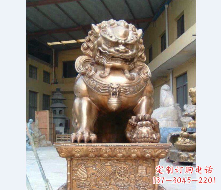 南通精致装饰型汇丰狮子铜雕塑