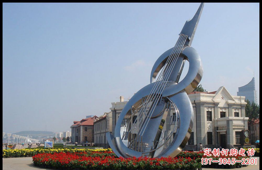 南通YFZD-001不锈钢抽象大提琴雕塑