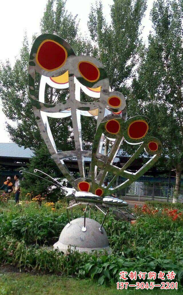 南通现代艺术不锈钢蝴蝶雕塑
