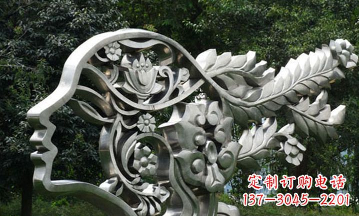 南通美丽如梦不锈钢美女雕塑