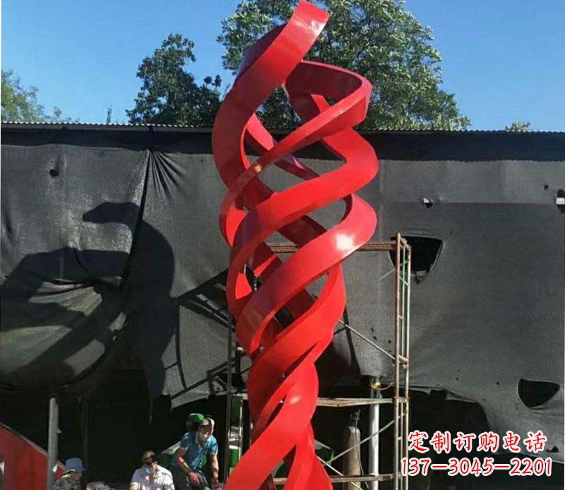 南通高端不锈钢螺旋飘带景观雕塑