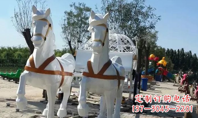 南通优雅迷人的不锈钢马车雕塑