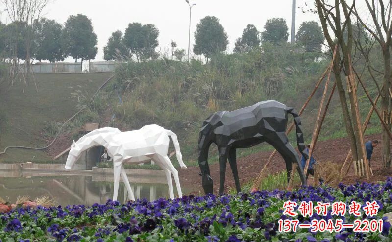 南通盛世之美,精美不锈钢动物雕塑