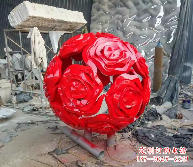南通优雅柔美的玫瑰雕塑