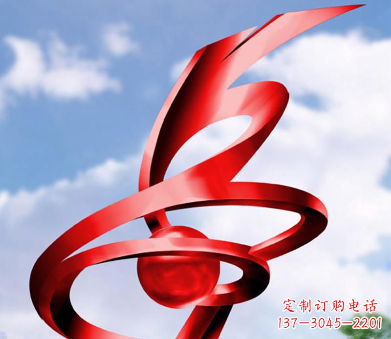 南通公园装饰不锈钢指环雕塑