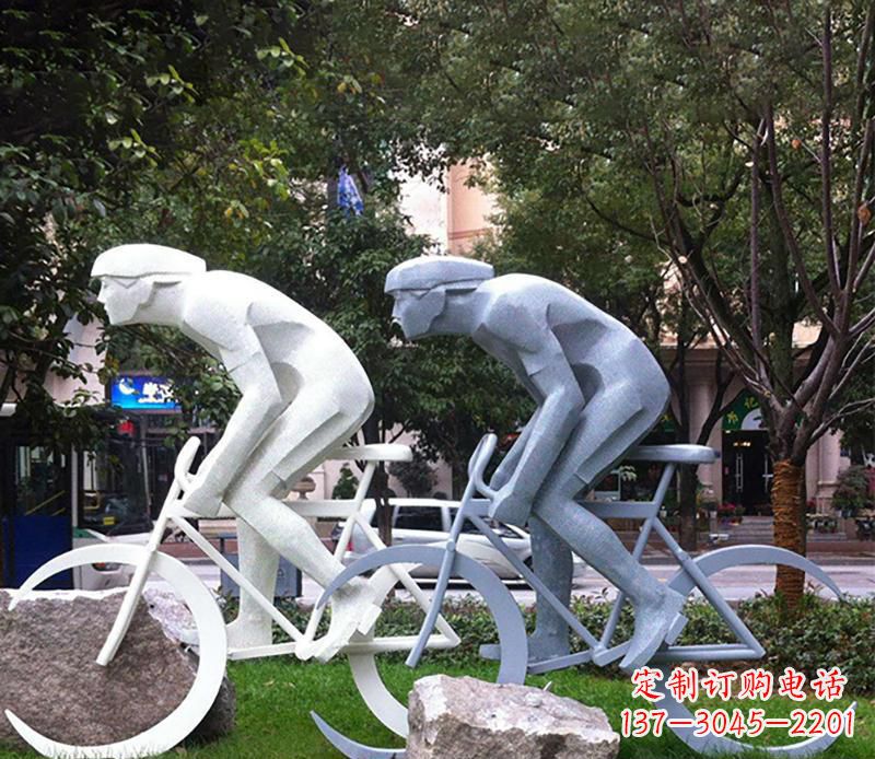 南通装饰型不锈钢骑自行车雕塑
