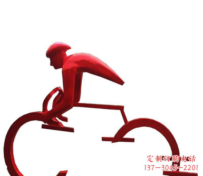 南通公园主题不锈钢自行车雕塑