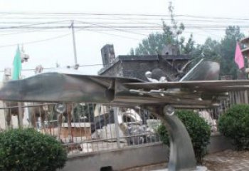 南通中领雕塑精美不锈钢飞机雕塑