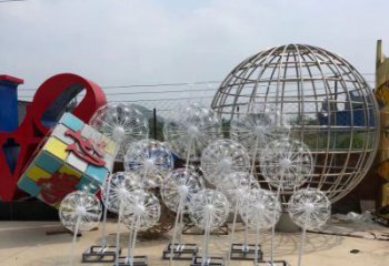 南通中领雕塑 | 艺术级不锈钢蒲公英雕塑