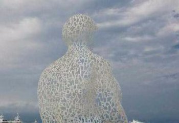 南通不锈钢字母镂空人物雕塑