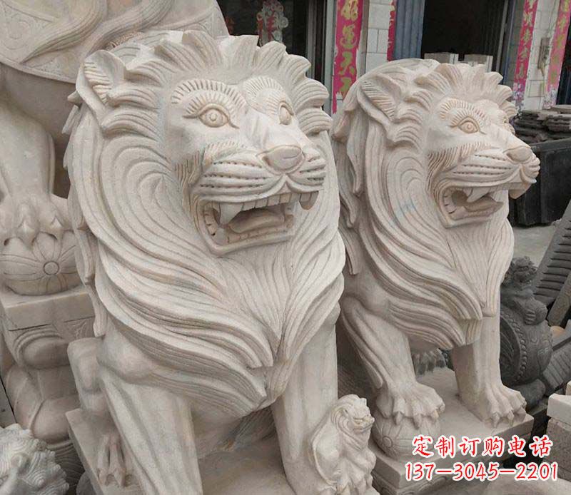 南通西洋狮石雕动物雕塑