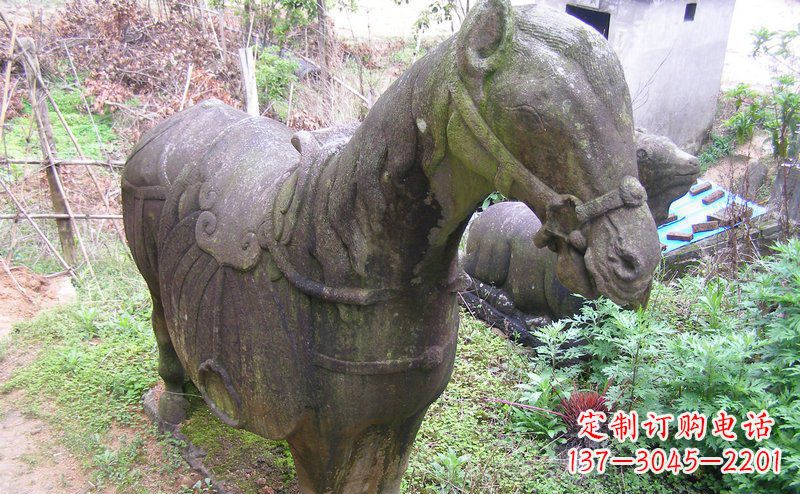 南通公园抽象马动物铜雕